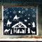 Wandtattoo Loft Fensterbild Weihnachten Weihnachtskrippe Fensteraufkleber Kinder Fensterdeko weiß Schneeflocken Sterne / 3. DIN A2 Bogen
