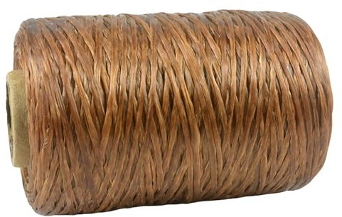 Kulay Künstlicher gewachster Polyfaden für Perlenstickerei und Nähen, 1 einzelne Spule, 5-lagig, 227 g, 300 Meter oder 900 Fuß (227 g, braun)