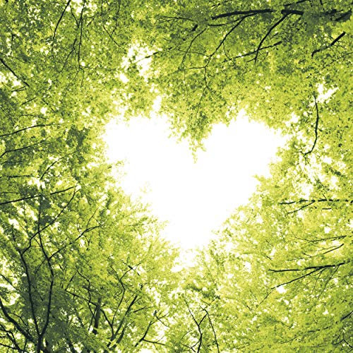 20 Lunch Servietten Herz Liebe Grüne Bäume 33 cm