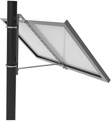 enjoy solar Aluminium Masthalterung mit Neigungswinkel 45° für Einzelpanel, Solarmodul, geeignet für Modulbreite 100-670mm (inkl. Schrauben und Muttern)