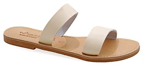 Emmanuela sandali in pelle piatta a mano greco, stivali da scivolo di alta qualità scarpe estive per donna, cinghia sandali diapositive, sandali boho chic in oro rosa animale stampa leopardo croco