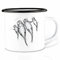 Ligarti Emaille Tasse (leicht & robust) | Camping Becher handveredelt in Deutschland | Trinkbecher für Kinder, Kaffeetasse, Emaillebecher | Familientassen (Die Otters (Otter), 300ml)