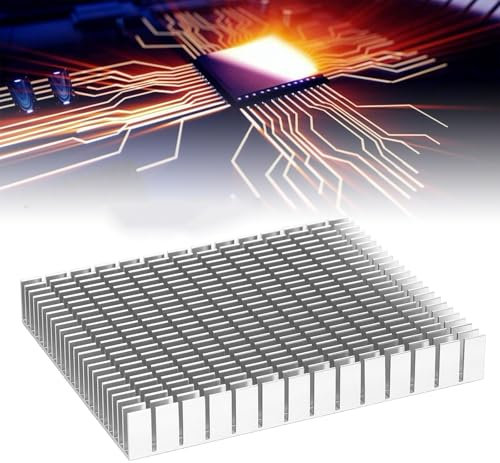 Disipador De Calor De Aluminio De 150x120x20mm, Radiador, con Cinta Adhesiva Conductora Térmica, Aleta De Refrigeración Adecuado para CPU, Amplificador De Potencia, Placa PCB