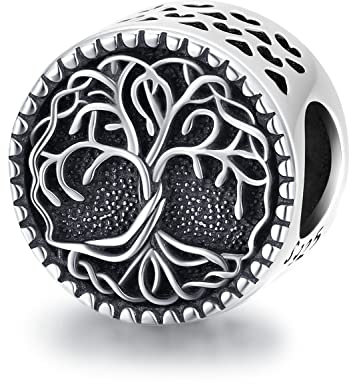 Baum des Lebens Charm Anhänger für Armband, Damen Lebensbaum 925 Sterling Silber Charm Bead Passen für Pandora Europäische Armband und Halskette, Schmuck Geschenk für Frauen, Mädchen