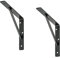 siwitec Regalhalterung 300 X 200 x 30 mm, schwarz, 2er-Set, Traglast 150 kg, Regalträger, Stegkonsole