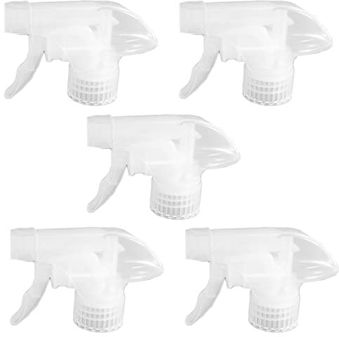 NA 5 Pcs Trigger Sprayers Stream Mist Bottle Nozzle Spray Bottle Top Replacements Plastic Sprinklers for Cleaning Office Home Kitchen