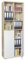 Hochschrank Bücherschrank Aktenschrank mit 2 Türen Ordnerschrank B 80,2 cm x H 214,7 cm x T 35 cm Sonoma Eiche/Weiß Mehrzweckschrank - Büromöbel