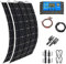NAIQIALUO Kit Panneau Solaire 400W 600W 800W 1200W,Panneaux Solaires Souple,Solaires Monocrystalline Haute Efficacité ÉTanche,Avec ContrôLeur 40A,Pour Maison,Caravane,Bateau,2X400W