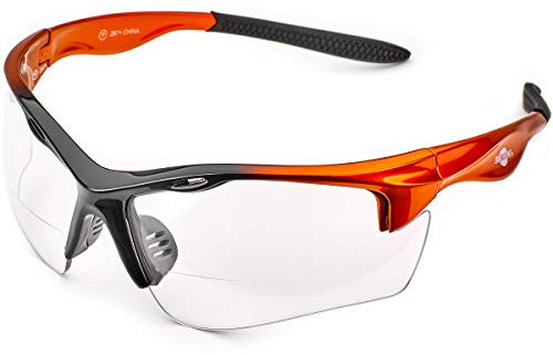 ToolFreak Occhiali di sicurezza bifocali ribelli nominati UKCA, UKNI, CE EN166, accessori inclusi (Lente trasparente + 2.0)
