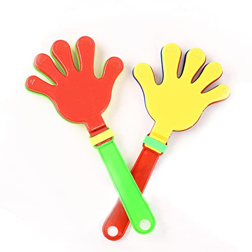 BASTOUR Kunststoff Hand Klöppel, Kunststoff Handklöppel, Handklatsche Klapperhand Krachmacher, Kunststoff Handklatscher Krachmacher Spielzeug, Für Konzert Party Zubehör, Zufällige Farbe*2