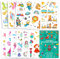 Sugeru 100+ Tattoo Kinder Hautfreundlich,Bunter Mix Tatoos Aufkleben Sticker Kids,Kinder Tattoos Jungen Mädchen,Mitgebsel Kindergeburtstag//Sojabohnenextrakt–Natürliche Sichere Inhaltsstoffe (MixⅠ)