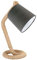 meineWunschleuchte Ausgefallene LED Tischlampe Design Maritim - Taulampe mit Seil & Stoffschirm Grau