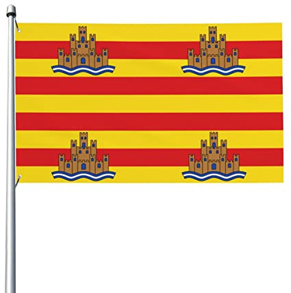 Ibiza-Flagge, 3 x 5 Fuß, Terrasse, Garten, Rasen, Willkommensdekoration, Banner, Indoor, Zuhause, Party-Flaggen