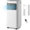 TANGZON 7000/9000BTU Portable Air Conditioner, 4 in 1 Air Cooler, Dehumidifier, 2 Speeds Fan with 24H Timer, Sleep Mode, Remote Control, LED Display & Window Kit for Home Office (9000BTU, White+Black)