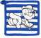 Excelsa Popeye Presina da Cucina, Cm. 20 x 20, Fodera 100% Cotone, Imbottitura in Poliestere