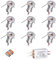 HHTUN Mini Downlight DC12V 1W 3000K 9 Pack Silver Shell, Used for Indoor Wardrobe Lighting, Cabinet Lighting, Artwork Mini Light, Embedded Downlight, DIY Mini Light (3000K,Silver,9Pack)
