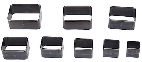 Leder-Stanzform, Rechteckiges Design, Leder-Stanzformen-Set, Verschleißfeste und Langlebige Hohlstanzstanzen aus Kohlenstoffstahl