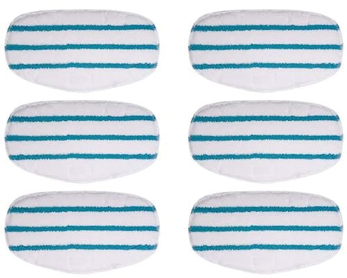 BlueStars 6-Pack Microfiber Steam Mop Pads for PurSteam ThermaPro 10-in-1 Steam Mop – Washable and Reusable, Compatible with ThermaPro 211