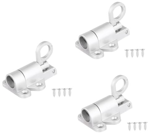 Angoily 3pcs Automatic Latch Gate Bolt Lock Door Latch Lock Self-Closing Aluminum Alloy Security Bolt