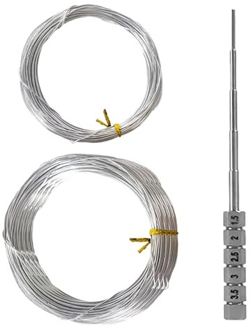 Filo di Alluminio 35 m Con Strumento per Avvolgere Bobina, 1 mm, per Bonsai e Creazione di Gioielli