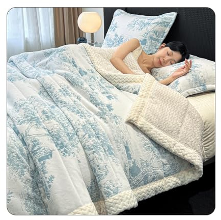 Winter Bettlaken Warm Thermo Fleece Betttuch Kuschelig Weich Flauschig Laken Leintuch Haustuch Mikrofaser ohne Gummizug vielen Größen und Farben (Color : Blue, Size : 200x230cm)