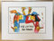Kunstverlag Christoph Falk Hi Otto No Panic - Udo Lindenberg Bild - handsignierte Auflage original Grafik im silberfarbenem Rahmen hinter Museumsglas. Likörell. Siebdruck.