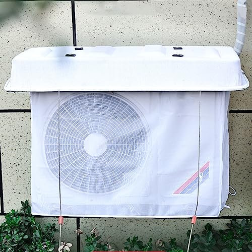 AC Cover - Cubierta de malla para unidades de ventana al aire libre – Toldo para sombrilla de lluvia y nieve para mini bomba de calor/condensador/compresor – Cubierta de unidad de aire acondicionado