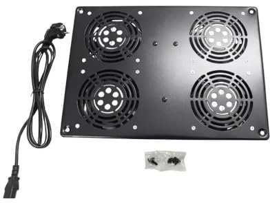 Lapara Unidad de ventilación con 4 ventiladores 120 x 120 x 38 mm. con termostato para rack LA-00030602