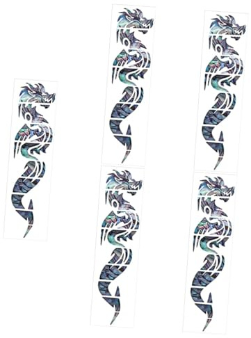 TOYANDONA 5blätter Gitarre Griffbrett Aufkleber Dragon Design Dekorative Fretboard Inlays Für Ukulele Und Bassgitarre Langlebige Und Fade-resistente Sticker Für Musiker Und Bastler