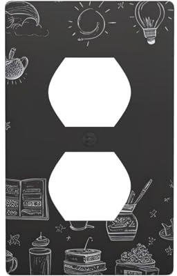 Duplex-Steckdose, dekorative Wandplatte, elektrische Steckdose, Lichtschalter-Abdeckung, Kunst-Blende, Schalterplatte für Heimdekoration, 11,4 x 7 cm, Tafel, Tapete, Bild