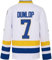 Herren Eishockey-Trikot #7 Reggie Dunlop 90er Jahre Hiphop Party Kostüm Shirts, Weiss/opulenter Garten, 3X-Groß