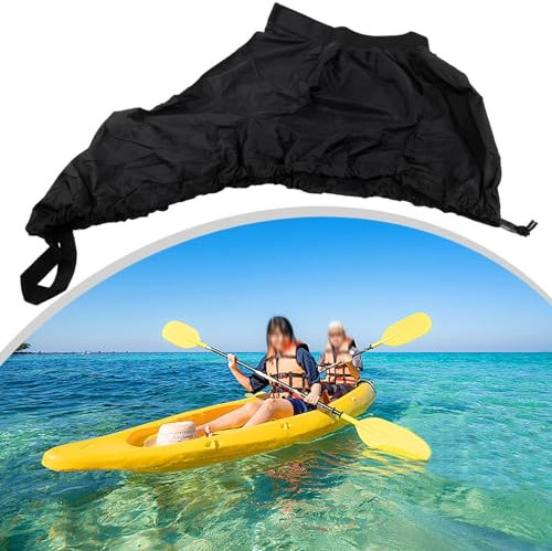 11 * 11 * 1.5inch Waterproof Kayak Canoe Boat Spraydeck Spray Deck Nylon Skirt Cockpit Cover, For Kayak(L Black)