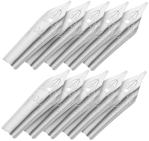 SHINEOFI 120 Pcs Fountain Pen Spare Replacement Pen Calligraphy Writing Pen Nibs Fountain Pen Nibs Spare for Fountain Pen Calligraphy Pen Supplies Pen Replacement Nibs Dip Pen Steel