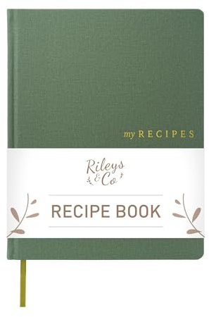 Rileys & Co. Blank Recipe Book, 8.5x11 in / 21.5 x 28 cm (Green) | Write In Your Own Recipes, Recipe Journal, Recipe Notebook, Blank Cookbook