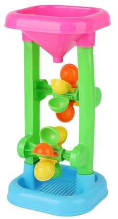 Sandspielzeug mit Wasserrad, Sanduhr, Strandspielzeug, Trichterrad, Wassersieb, kreatives Sandspielzeug für den Außenbereich, für und Mädchen, Sommerstrand