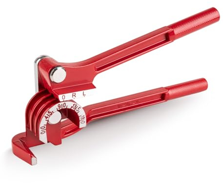 SYIZYEN 3 In 1 Tubing Bender, 0-180 Degrees Tube Bender Manual Pipe Bender Tool for 1/4 5/16 3/8 Inch Copper Aluminum Brass and Thin Steel Pipes(Red)