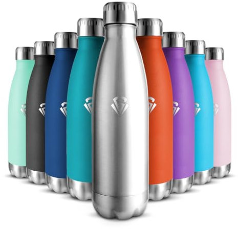 Borraccia Termica Bambini 500ML, Senza BPA, Borraccia Bambini, Acciaio Inossidabile 18/8, Borracce Termiche, Bottiglia Termica A Prova di Perdite, Borraccia Acciaio Inox per Scuola, Ragazzi, Ragazze