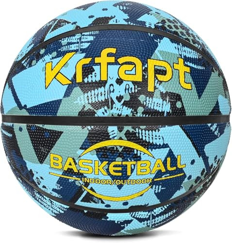 Kinder Mini Basketball Größe #3 ideal auf die Jugend Kinderhände für Ausbildung weicher Basketball mit griffiger Oberfläche (Blau, 3)