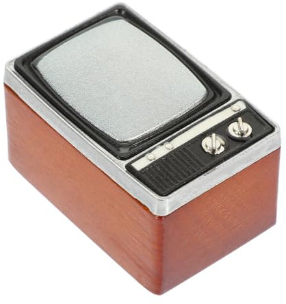 Kisangel Doll House Tv Modell Retro Miniatur Fernseher für Puppenhausdekoration Geeignet für Wohnzimmer und Schlafzimmer Perfektes Zubehör für Realistische Details und Fotorequisiten