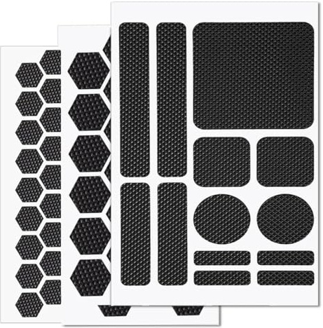 COYUN 3 Stück Rutschfeste Handy-Griffband-Aufkleber, Universelle Selbstklebende Traktionsaufkleber Vorgeschnittene Griffstreifen Schwarze Flicken für Mobiltelefone Hüllen Mäuse Tablets Glatte Geräte