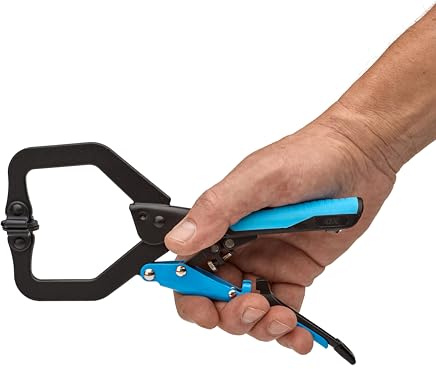 OX Pro Auto Adjust C Clamp with Swivel Pad - 7/ 178mm, Heavy Duty Steel, Patented Locking Mechanism, TPR Comfort Grip Handle, Perfect for Welding, Wood & Metal Working, OX-P204302