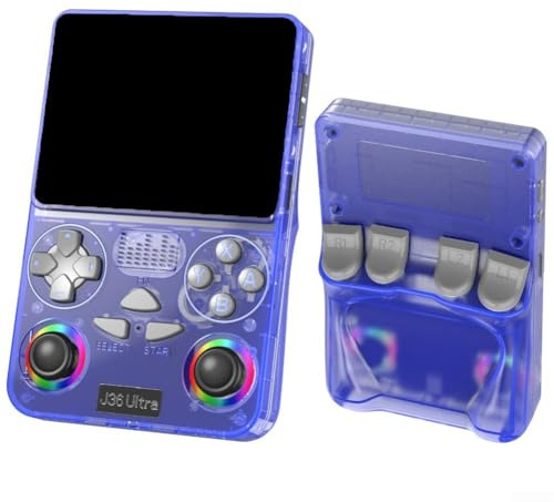 Console de jeu portable rétro avec bataille WiFi et joystick amélioré pour jeu multijoueur (bleu)