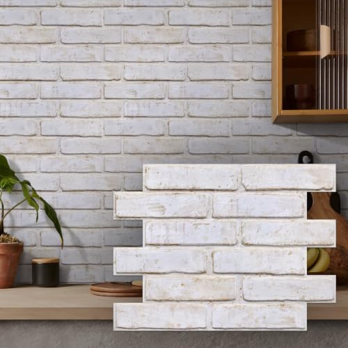 COMSTICKC 3D Wandpaneele Selbstklebend, 10 Stück 30 X 40 CM, 3D Wandverkleidung Steinoptik PVC Wandaufkleber 3D Tapete Selbstklebende, Wall Panel für Wohnzimmer,Schlafzimmer Innendekoration