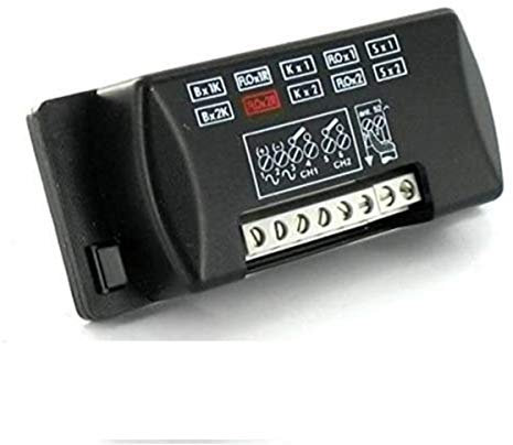 Nice FLOX2R récepteur, 2 canaux 433,92 MHz Rolling code/Memory - 256 télécommandes !!! AC/DC 12-24V Noir