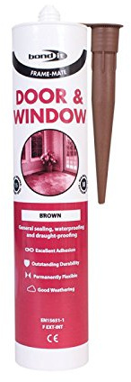 12 x Bond it Brown Frame Mate Door and window silicone for sealing and draught proofing