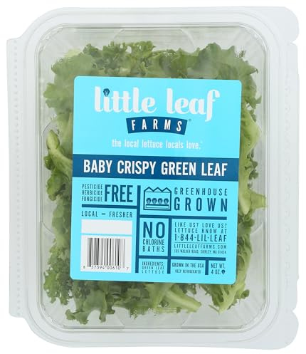 Little Leaf Farms Crispy Baby Locally grown, Green Leaf Lettuce, 4 Ounce