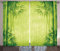 ABAKUHAUS Grün Rustikaler Vorhang, Chinese Fengshui, Wohnzimmer Universalband Gardinen mit Schlaufen und Haken, 280 x 175 cm, Grün