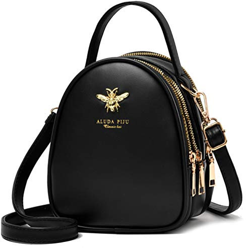 WangWang Kleine Umhängetaschen Schultertasche für Frauen Stilvolle Damen Kuriertaschen Geldbörse und Handtaschen Geldbörse, 0-schwarz