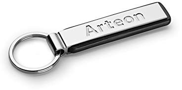Volkswagen 3G8087010AYPN Porte-clés en métal avec Inscription VW Arteon gravée Argenté