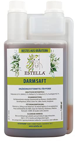 DARMSAFT von ESTELLA (1 Liter) - Bestes aus Kräutern - Kotwasser und Durchfall beim Pferd - ohne Getreide, Zucker, Konservierungsstoffe